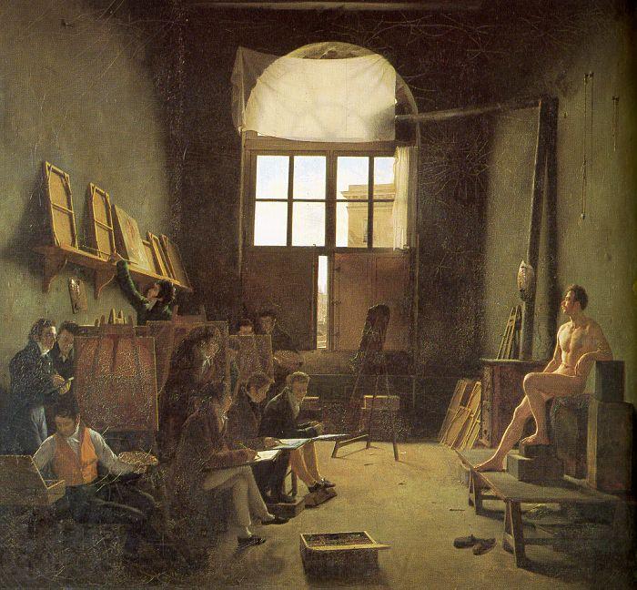 Leon-Matthieu Cochereau Interior of the Studio of David